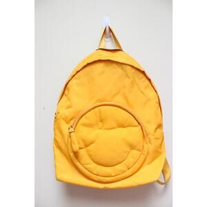 Anya Hindmarch Yellow Smiley Happy Winking Face Chubby Small Nylon Backpack